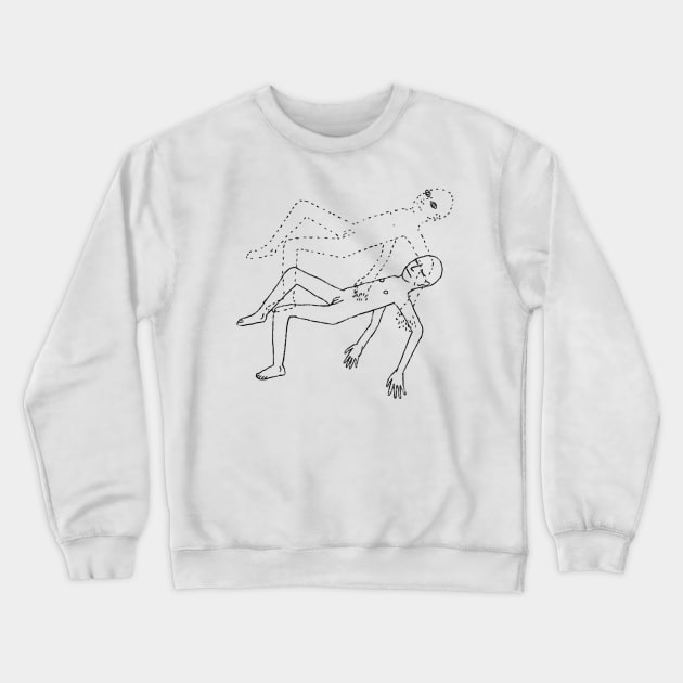 Lifting Asleep Crewneck Sweatshirt by catswilleatyou